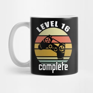 Level 16 Complete 16Th Birthday Year Old Gamer Vintage Gift Mug